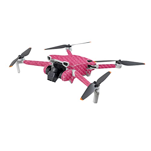 Image of MightySkins Carbon Fiber Skin Compatible with DJI Mini 3 - Pink Pleather | Protective, Durable Textured Carbon Fiber Finish | Easy to Apply | Made in The USA