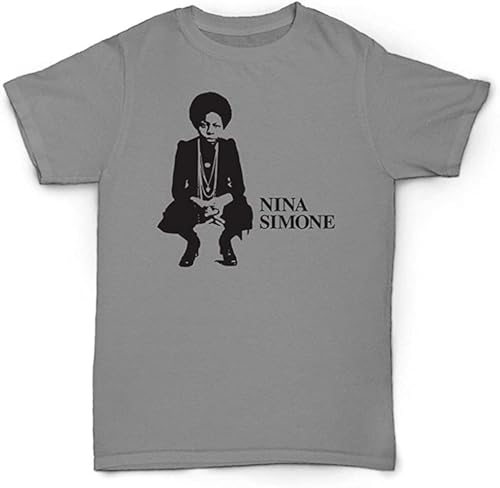 Photo de Nina Simone T Shirt Rare Soul Jazz Breaks Vinyl 45 Northern Soul, Miles Davis LP Grey S