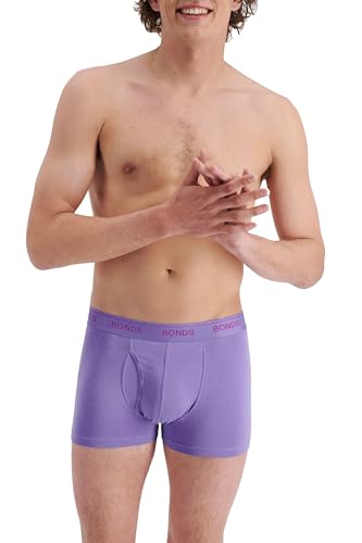 Bonds Men's Underwear Guyfront Luxe Trunk - 1 Pack, Purple Ocean (1 Pack), Small