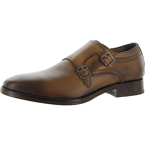 Johnston & Murphy® Danridge Double Monk Men’s Work Shoes – Leather Upper and Lining – PU Footbed Tan Full Grain 11.5 M (D)