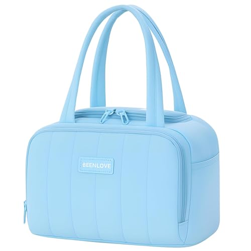 Image of SVH Thermal Food Lunch Tote for Women & Kids | Insulated Lunch Bag with Leak-Resistant Lining, Double Zipper & Front Utility Pocket for Daily Meals (Ocean Mist)