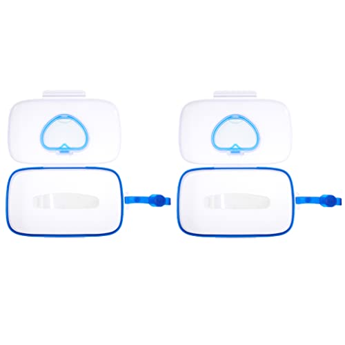 HEALLILY 2 Unids Húmedo Wipe Contenedor Portátil Bebé Limpiar Dispensador Aire Libre Recargable Húmedo Toallitas Húmedo Pañal Tirar Caja de Almacenamiento para Viajar a Domicilio Uso