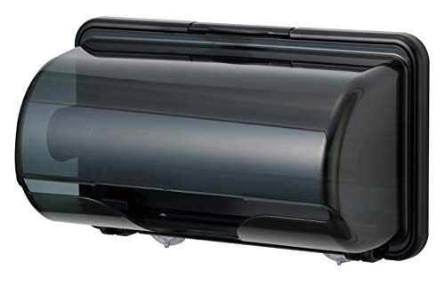 Inomata Chemical Kitchen Paper Holder, Clear Black, Width 11.7 x Depth 5.1 x Height 6.9 inches (29.7 x 13.9 x 17.8 cm) Plus Smart (Made in Japan) 0342