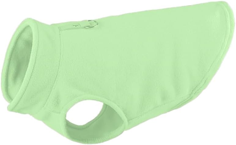 Image of JACKO & CO - Fleece Vest Dog Sweater with Leash Ring - Soft, Warm & Lightweight Pullover Coat for Small & Medium Dogs, Puppies & Cats - Cozy Fall /Winter /Spring Pet Jacket (Mint Green, X-Small 3lbs)