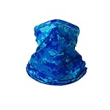 [Trifong] フェイスカバー 夏用 uvカット 迷彩 青 マスク 冷感 速乾 吸汗 顔 日焼け対策 息苦しくない 紫外線カットマスク 薄い フェイスマスク UPF50+ スポーツ ゴルフ アウトドア 釣り キャンプ バイク ランニング ジェットスキー サバゲー メンズ レディース