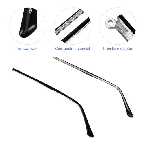 Baluue Glasses Arms Replacement Anti-Allergic Metal Eyeglass Legs Lightweight Durable Temple Accessories for Secure Fit Glasses Repair - Image 4