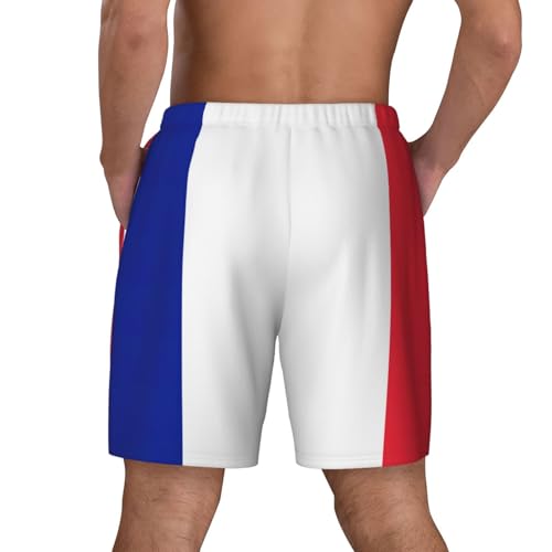 French Flag Print Men Stylish Functionality Swim Trunks Breathable Beach Shorts Surfing Gym Fishing4