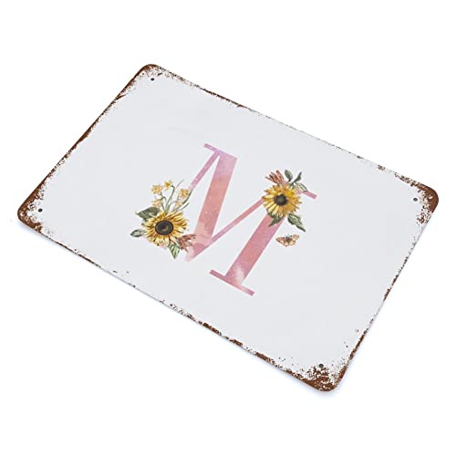 Panneau monogramme floral tournesol rose cadeau couples - 8