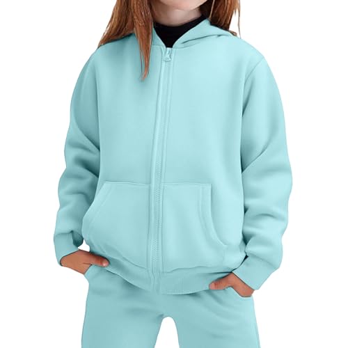 Hoodies For Girls 2 Piece Tracksuit Fashion School Outfits Zip Athletic Sets Joggers Sets Sweatsuit With Pockets3