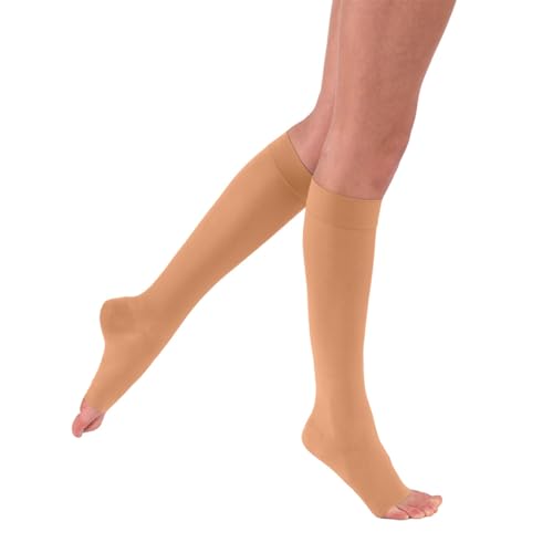 Image of JOBST UltraSheer Knee-High Compression Stockings for Women - Open Toe - Medical Compression 20-30
