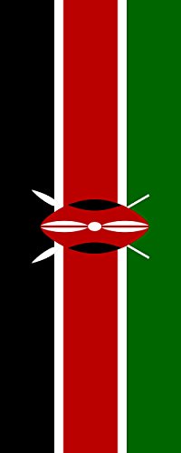 Drapeau Kenya résistant aux intempéries grand format vertical 300x120cm
