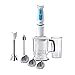 Braun Minipimer 5 MQ5060WH Twist fit - Batidora de mano, 750 w, 21 velocidades, accesorio spiralizer, vaso medidor 0,6 l, blanco y azul