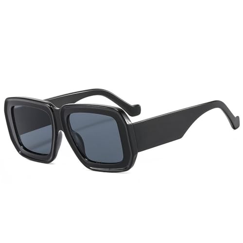 Lunettes de soleil carrées masquant la fatigue avec style rouge