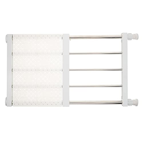 Amosfun 1set Nail Storage Rack Shelf Expandable Closet Organizer for Space Saving Wide Easy Installation for Wardrobe and Pantry Organization