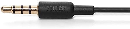Edifier P180 Headphones with Mic and Inline Control - Stereo Earbud Earphone Earpod Headphone with Microphone and Remote for iPhone Samsung HTC Nokia - Black