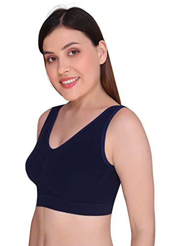 Image of Plumbury Women's Nylon Lightly Padded Wire Free Sports Bra