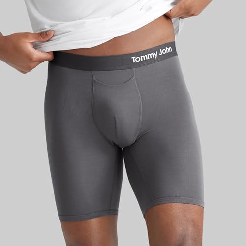 Tommy John Men’s Underwear, Supima Cool Cotton Boxer Briefs with Contour Pouch and Longer 8" Inseam, Comfortable Fabric2