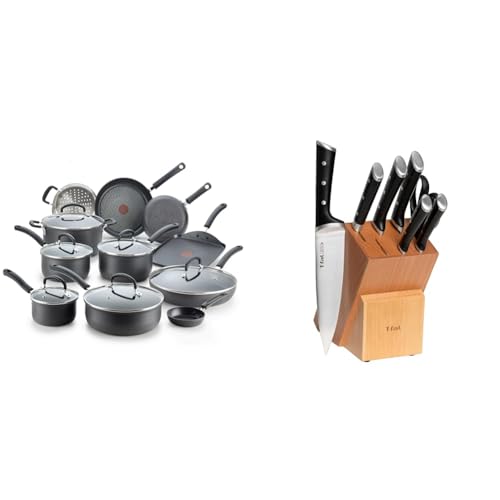 T-fal 25 Piece Set Ultimate Hard Anodized Nonstick Cookware Set W...
