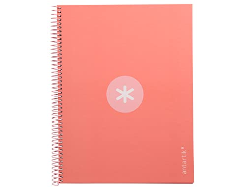 Antartik - Cuaderno Espiral A4 Cuadro 5Mm Rosa Claro En Oferta Cuaderno Espiral Liderpapel A4 Micro Antartik Tapa Forrada 80H 90 Gr Cuadro 5Mm 1 Banda 4 Taladros Rosa Claro