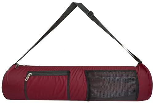 Premium Waterproof Yoga Mat Gym Bag with Zipper, Pockets and Adjustable Strap
