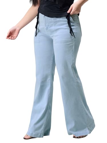 Image of Miss Chase A+ Women's Bootcut High Rise Regular Length Stretchable Denim Jeans