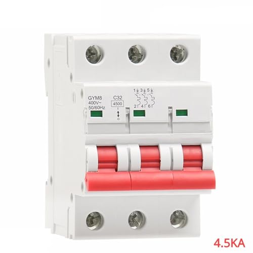 Mini disjoncteur triphasé GYM8 résout les courts-circuits sur rail Din 220V