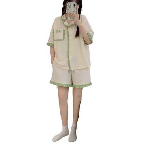 Image of KSHS Women Cotton Night Suit Top & Shorts Set | Loose Fit Printed Nightwear Co Ord Set Stylish Western | Soft Breathable Sleepwear Shorts with Pocket for Women