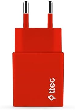 Ttec AkıllıŞarjCihazı Seyahat Şarj Aleti 2.1A Micro USB Kablolu Kırmızı