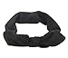 Ewanda store Women's Elastic Rabbit Ear Headband Turban Headwrap Knotted Soft Twisted Headband Cross Knot Hair Bands(Black)