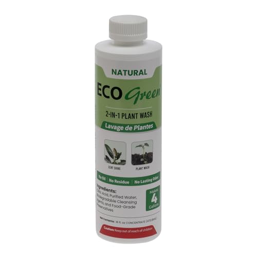 ECO Green Leaf Shine & Plant Wash - Multi-Use Foliar Spray, Soil Drench, Dip | Cleans Dirt, Debris,