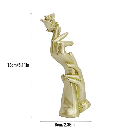 Statue rose moderne en résine : décoration de bureau chic et tendance