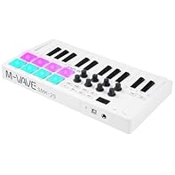 APPLICABLE SCENARIO: Powerful keyboard is essential for songwriters and beatmakers, USB powered MIDI controller with 25 pressure-sensitive mini MIDI keyboard keys for studio production, virtual synth control and beat production WIRELESS AND PORTABLE:...