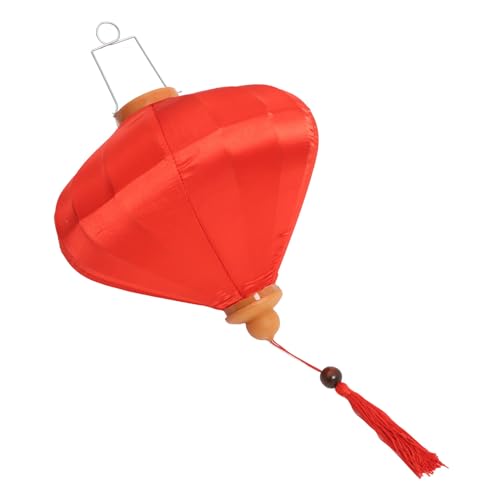 NIYANGLE Linterna Oval Vintage de Estilo Japonés y Vietnamita Pantalla Colgante Tradicional Roja para Decoración de Bodas Fiestas y Festivales Diseño Elegante y Fácil Instalación