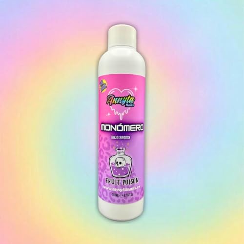 Liquido Acrilico Monomero Bajo Olor Fruit Poison para uñas acrilicas 200ml | Secado Medio | Acrylic Liquid Low Odor Fruit Poison 200ml Quick Drying | AnnytaNails