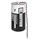 EEMB 3.6V D Batterie Compatible mit ALEXOR Wireless Outdoor Siren WT4911BATT ADT DSC ER34615-T1 WT4911 WT4911B WT8911 ER34615 19Ah Ersetzt für LS-33600 TL-2300/4930/5930 SB-D01/D02 XL-200F/205F