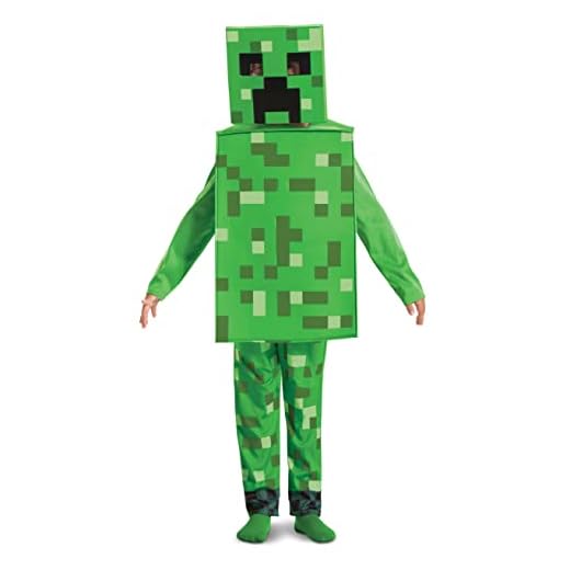 Disguise OFICIAL - Disfraz Minecraft Niño Creeper, Disfraz Halloween Niño en Talla S
