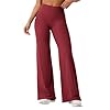 YEOREO Workout Leggings Womens No Front Seam Straight Leggings High Waist Buttery Eddiy Gym Yoga Pants Ancora Red M