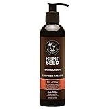 Hemp Seed Shave Cream, Isle of You - 8 oz - Nourishes & Protects Skin - With Hemp Seed Oil, Argan Oil & Vitamin E - Vegan, Cruelty Free