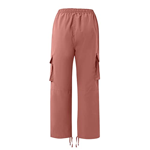 Men's Casual Cargo Pants Hiking Drawstring Waist Joggers Pants with Multi Pockets Big and Tall, 3XL-5XL2