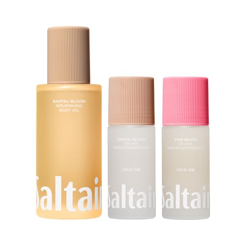 Saltair Skincare Bundle | AHA Serum Deodorant & Santal Bloom Oil | 3 Pc image 2