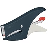 Leitz Cucitrice a Pinza, Capacità fino a 15 Fogli, Caricamento posteriore, Include Punti P2 (No. 10), Gamma Cosy, 56450089, Grigio (Vellutato)