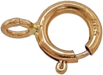 4.5MM 14K Solid Yellow Gold Spring Ring Clasp Open Ring Made in Italy by CRAFT WIRE - Image 4