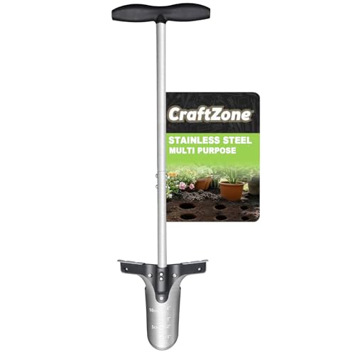 CRAFTZONE Bulb Planter Tool with Long Handle and Foot Pedal