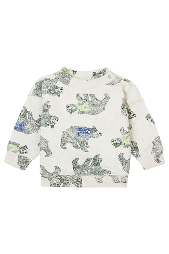 Noppies Baby - Jungen Boys Sweater Gouzon Long Allover Print, Oatmeal Melange - P611, 56 EU