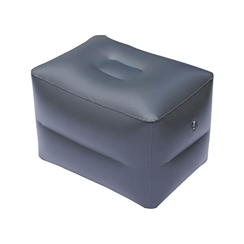 Reposapiés inflable para coche | Esenciales viaje para niños y adultos | Reposapiés viaje plegable y multifuncional y reposapiés para silla camping, elementos esenciales Teksome