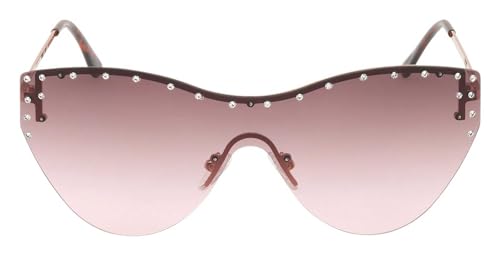 Harley-Davidson Women's Cat-Eye Rhinestone Sunglasses, Gradient Burgundy Lens4