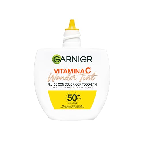 Garnier SkinActive Vitamin C Wonder Tint Flüssig heller Ton All-in-1 mit 5% [Glyzerin + Niacinamid + Vitamin C*] für den täglichen Gebrauch vereinheitlicht schützt und fleckenabweisend LSF 50+