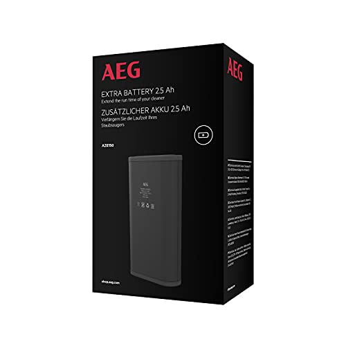 AEG AZE150 Batterie de Rechange pour AP8000 (Batterie de Secours, Longue durée, Changement Rapide, capacité de 2,5 Ah, Forte Puissance, Noir)