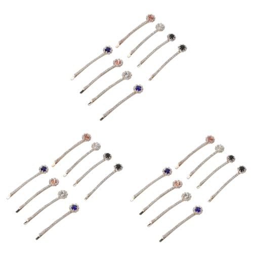 Barrettes à cheveux en cristal pour fille | Pince métallique enfant lot de 3