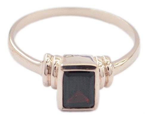 Bague Grenat grand argent 925 doré or rouge taille 52 RIYO bijou
